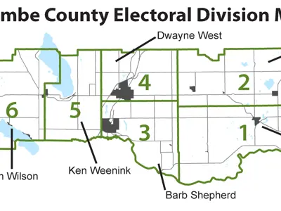 Image of Lacombe County Divisions and Councillors